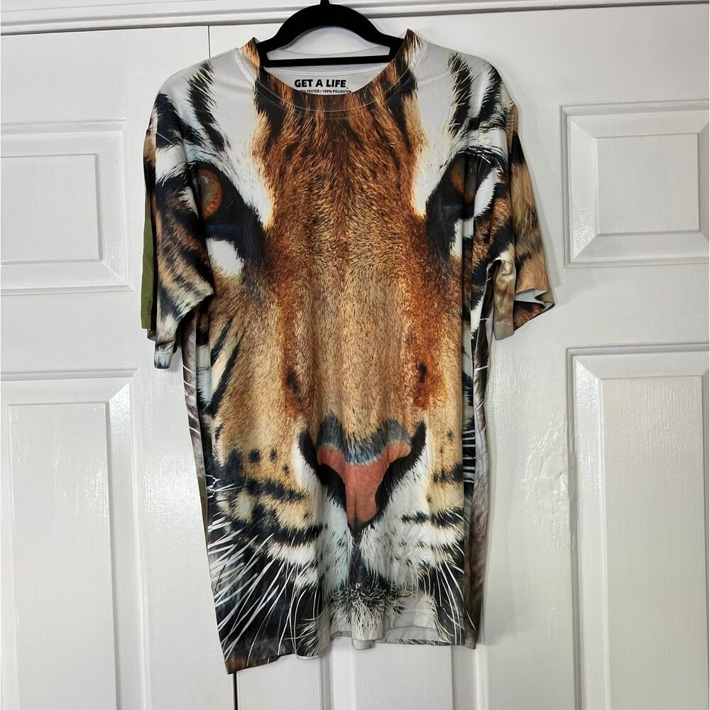 Get A Life AOP Tiger Print Size Large